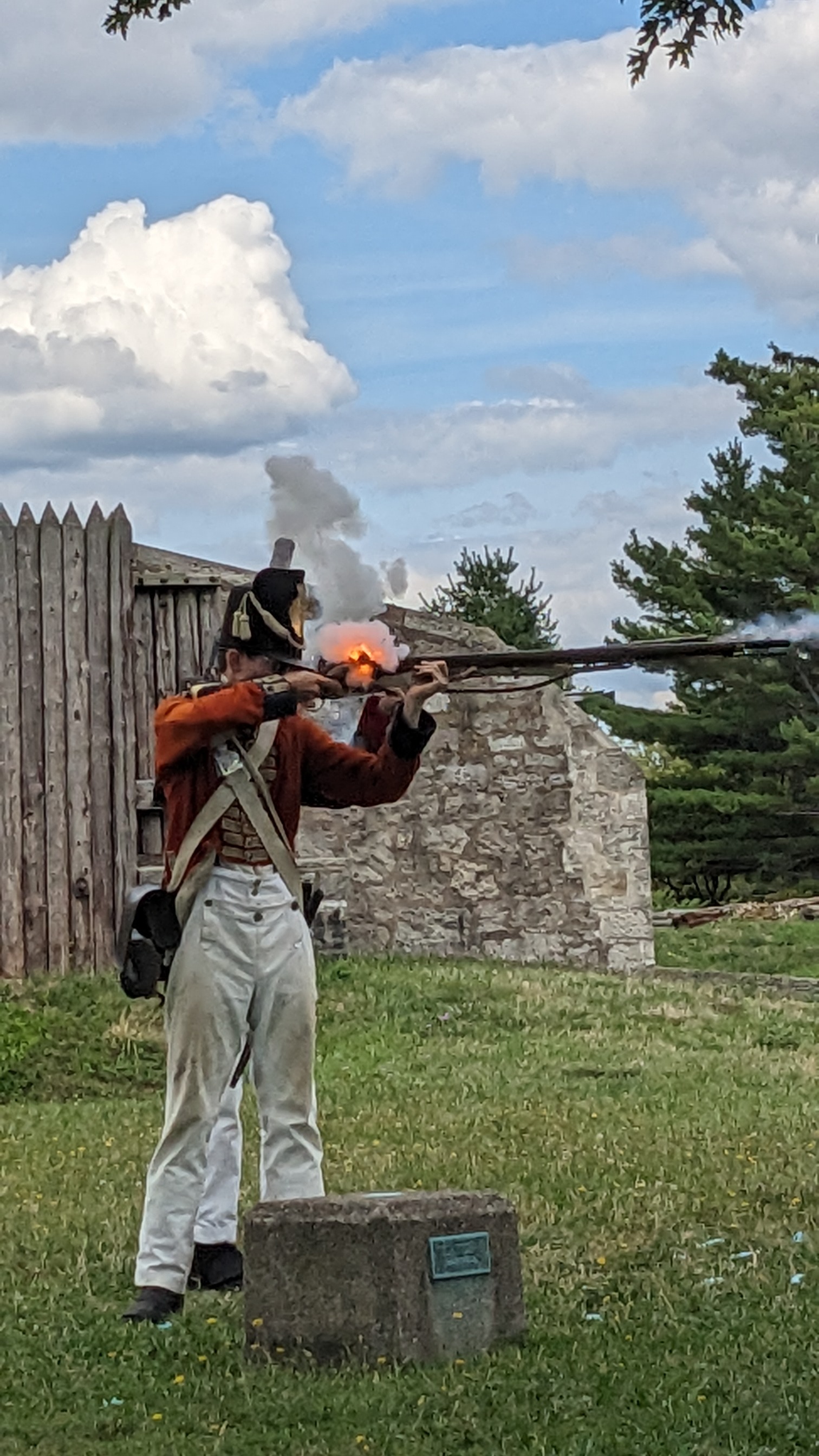 Musketeer in action at Fort Erie